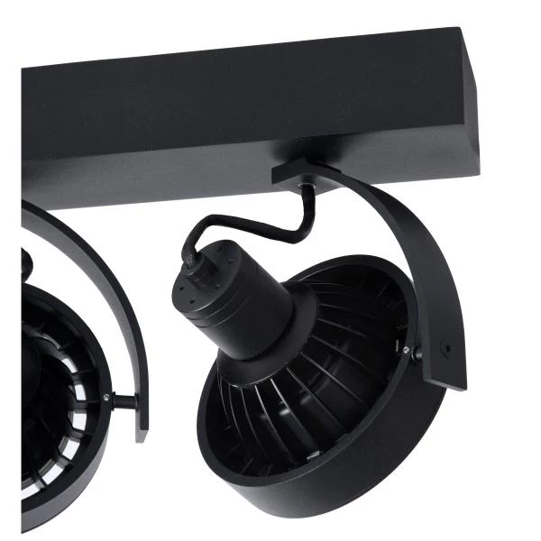 Lucide DORIAN - Plafondspot - LED Dim to warm - GU10 (ES111) - 2x12W 2200K/3000K - Zwart - detail 2